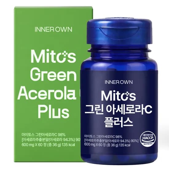 마이토스 그린 아세로라C 플러스 천연비타민C 리포좀NMN 함유 60정 1개