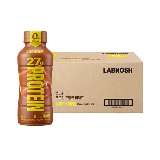 랩노쉬 프로틴 드링크 퍼펙트 솔티드카라멜, 350ml, 24개