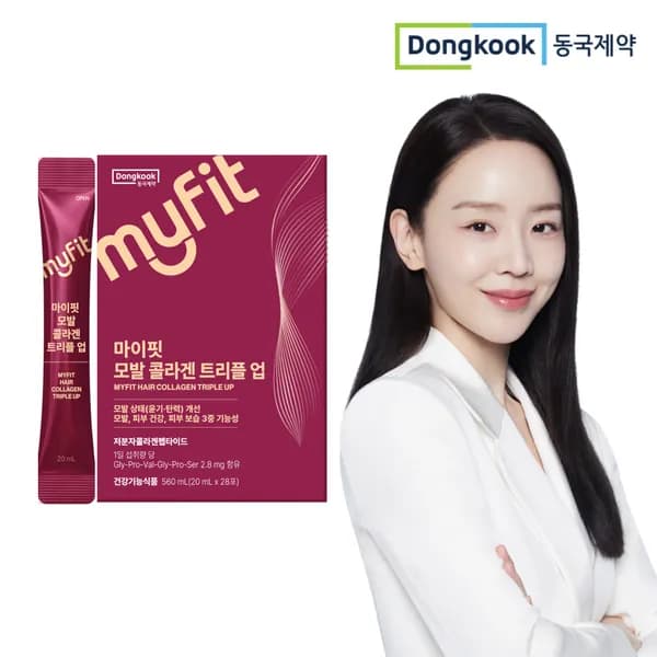 동국제약 마이핏 모발콜라겐 저분자콜라겐펩타이드 엘라스틴함유 28포