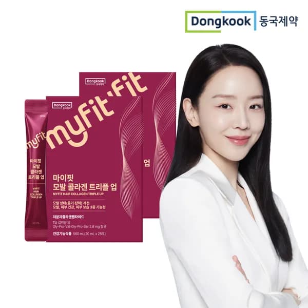 동국제약 마이핏 모발콜라겐 저분자콜라겐펩타이드 엘라스틴함유 28포 2개