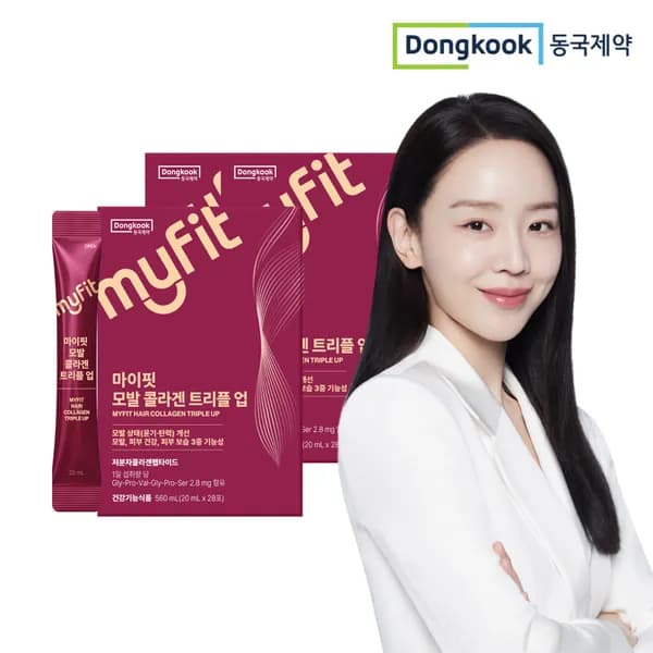 동국제약 마이핏 모발콜라겐 저분자콜라겐펩타이드 엘라스틴함유 28포 3개