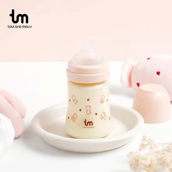 토비앤몰리 PPSU 신생아 아기 젖병 젖꼭지 1단계 180ml 핑크 1개