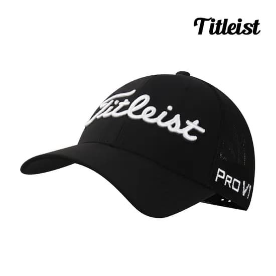 타이틀리스트 모자 투어 퍼포먼스 메쉬 골프모자 남성 블랙 화이트 TH25ATPM-01