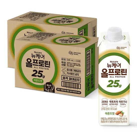 뉴케어 올프로틴 아몬드맛 단백질음료 245ml, 48개