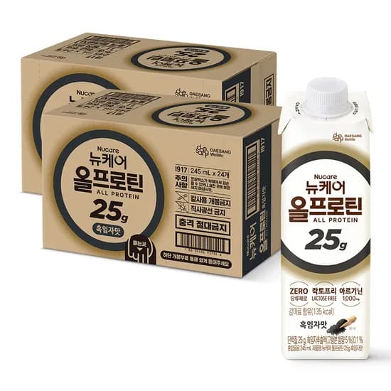 뉴케어 올프로틴 흑임자맛 단백질음료 245ml, 48개