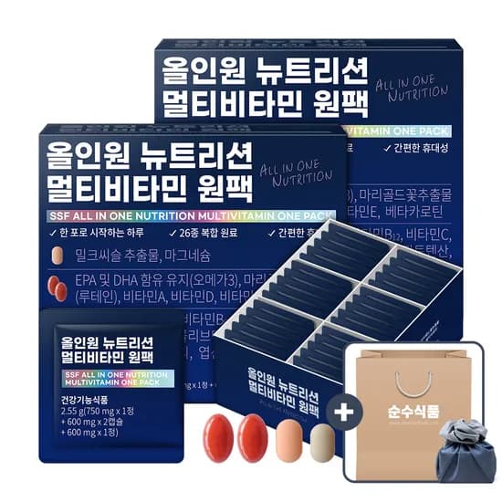 순수식품 올인원 뉴트리션 멀티비타민 원팩 2박스