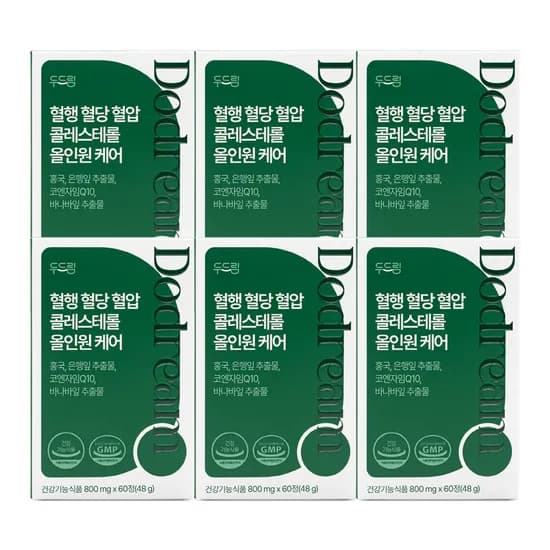 혈행 혈당 혈압 콜레스테롤 올인원케어 60정, 6개