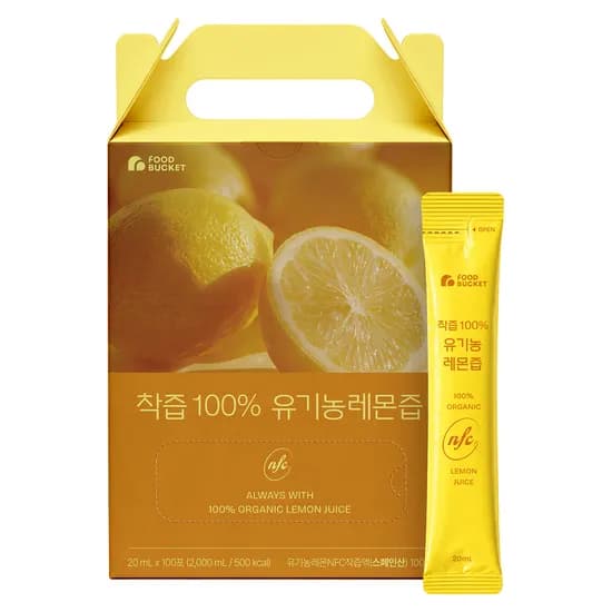 푸드버킷 착즙100% 유기농레몬즙 100포, 1개