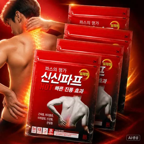20매(4팩) 신신파프 핫 신신파스 붙이는파스 근육통 플렉스 아렉스 허리 관절 소염 진통
