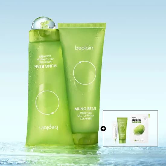 비플레인 녹두 수분 젤 투 워터 클렌저 170ml, 2개