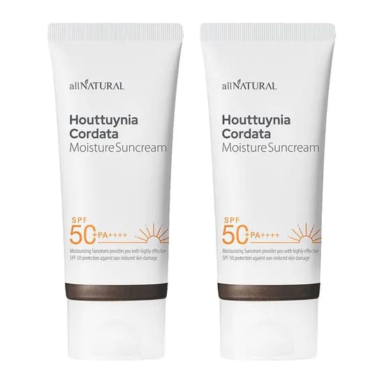 자연의벗 다자연 어성초 수분 진정 선크림 2개 SPF 50 유기자차 촉촉한 데일리 썬크림