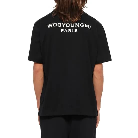 백로고 반팔 티셔츠 블랙 W263TS07 708B