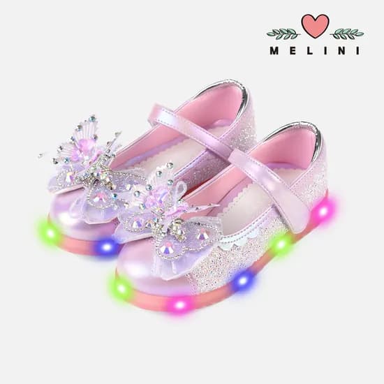 멜리니 여아슈즈 여아구두 파피우뜨 LED - 트윙클퍼플