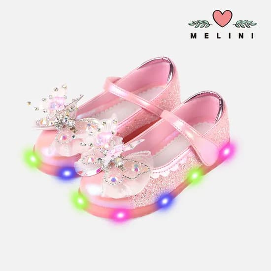 멜리니 여아슈즈 여아구두 파피우뜨 LED - 트윙클핑크