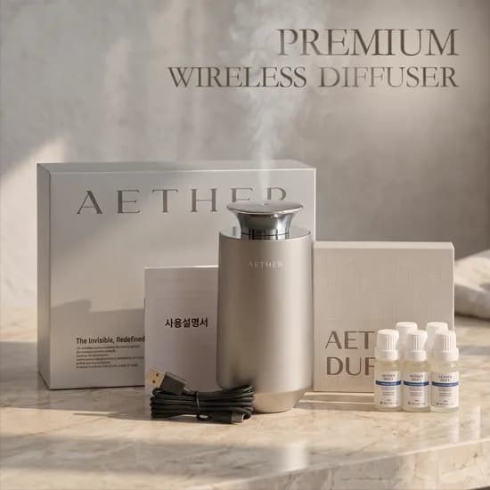 에테르 AETHER 무선 차량용 디퓨저 자동분사 프리미엄 방향제