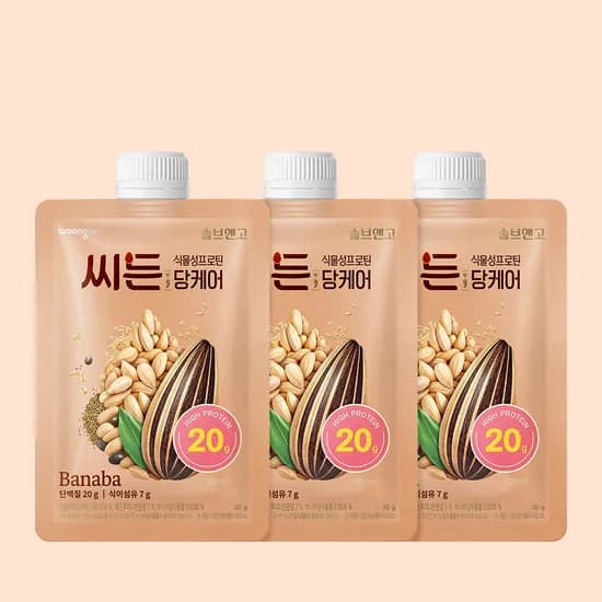 솔브앤고 씨든 식물성 프로틴 당케어 40g 3개