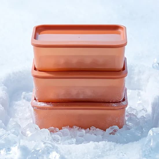 마르쿠진 듀얼키퍼 국산 밀폐용기 반찬통 김치통 냉동실정리용기 640ml 3P