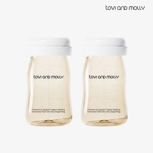 토비앤몰리 PPSU 신생아 배앓이 방지 아기 젖병 180ml 2개 베이직(화이트)