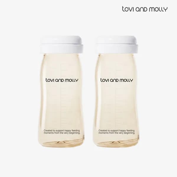 토비앤몰리 PPSU 신생아 배앓이 방지 아기 젖병 (젖꼭지 미포함) 280ml 2개 베이직(화이트)