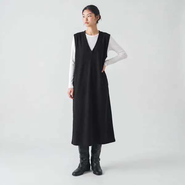 여성 데일리룩 뷔스티에 레이어드 롱 원피스 2컬러