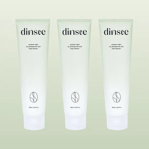 딘시 프리미엄 비건 약산성 히알루론산 폼클렌저 150ml, 3개