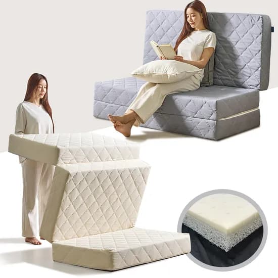 세인트블랑 허리에좋은 에어로셀 토퍼 3단 접이식 매트리스 7cm MS 179,000원
