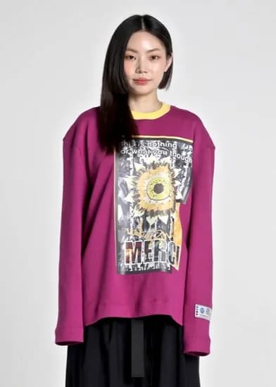 SINCLAIR 싱클레어 MERCI 시그니처 티셔츠 바이올렛 WOMEN