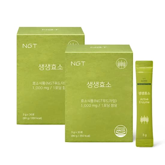 NGT 속편한 생생효소 네츄럴굿띵스 임산부 유산균 곡물 발효효소 30포 2개