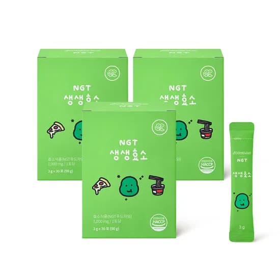 NGT 속편한 생생효소 네츄럴굿띵스 임산부 유산균 곡물 발효효소 30포, 3개