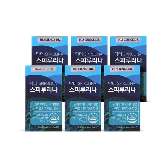 하와이안 닥터 스피루리나 270mg 120정, 6개