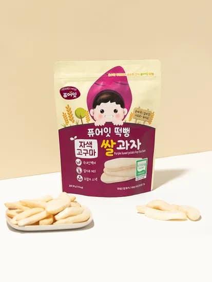 퓨어잇 떡뻥 유기농 자색고구마 쌀과자 아이간식 2,600원