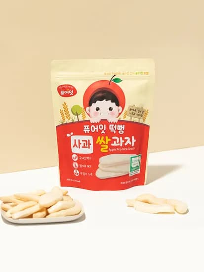 퓨어잇 떡뻥 유기농 사과 쌀과자 아이간식