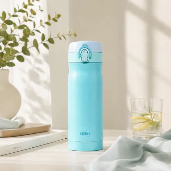 클리나 원터치 보온보냉 스텐 미니 텀블러 350ml 펄블루