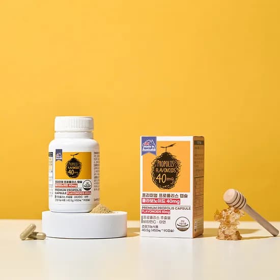 호주산 프로폴리스 플라보노이드 40mg 아연 비타민C 항산화 면역력 90캡슐, 1개