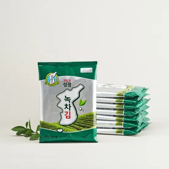지도표 성경김 녹차 전장김 조미 재래 구운 맛있는 김 30g 10개