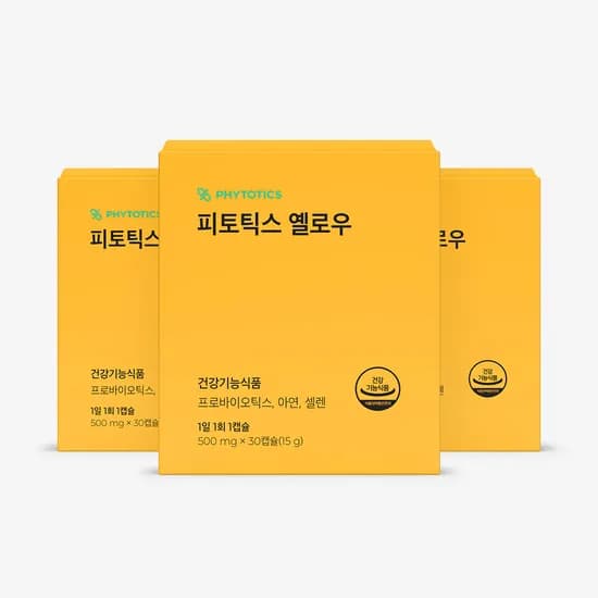 피토틱스 옐로우 여성 질 유래 유산균 30캡슐, 3개