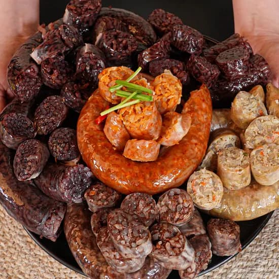찰 순대 옛날 토종 백 김치 누드 땡초 모듬 순대 400g