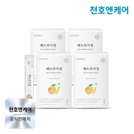 천호엔케어 국산 생 도라지 약도라지 배도라지청 스틱 30포, 4개