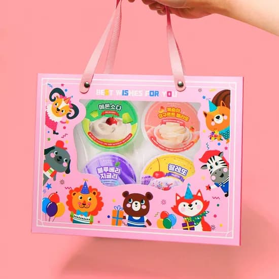 팔레트슬라임 10개+슬라임 2개+한정판 패키지 안전한 수제 슬라임 랜덤박스 선물세트 투명