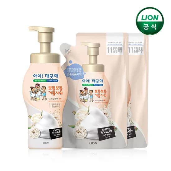 아이깨끗해 거품형 바디워시 700g 본품 650g 리필 2개