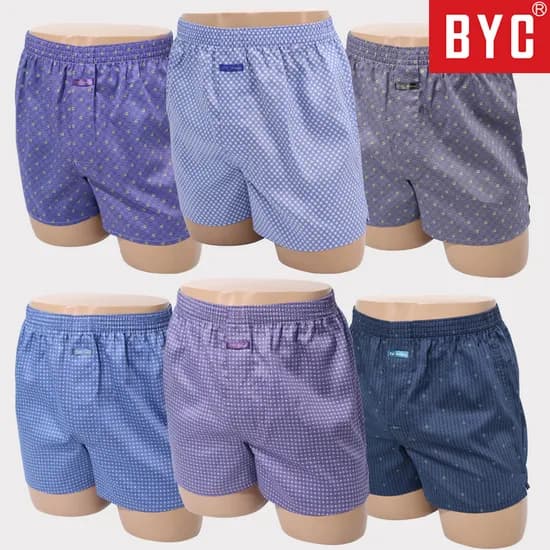 BYC 남성 트렁크 팬티 사각 박서 팬티세트 순면 80수 실크촉감 3매입