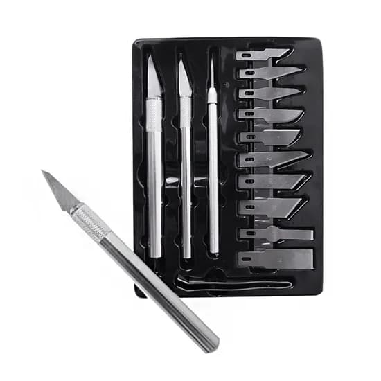 켄도 공예용 조각칼 세트 18pcs 80202 종이 페이퍼 아트 나이프 조각도 공작 칼
