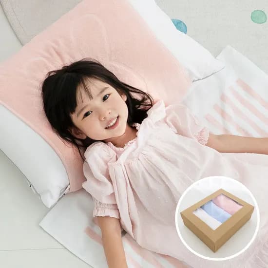 순면 100% 수건 유아 아기 베개커버 40x60 3개입