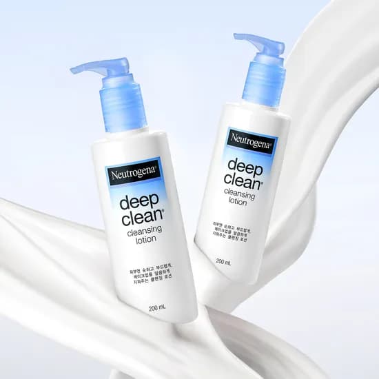 뉴트로지나 딥 클린 저자극 클렌징 로션 클렌징밀크 200ml, 2개