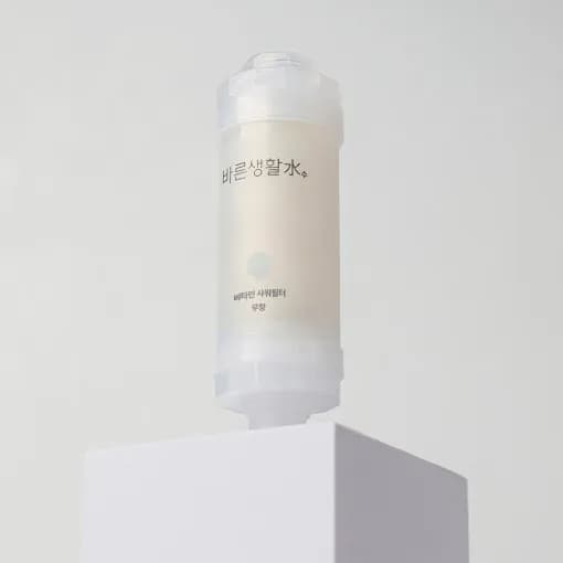바른생활수 프리미엄 비타민 샤워필터 염소 녹물제거 샤워기 필터 unscented