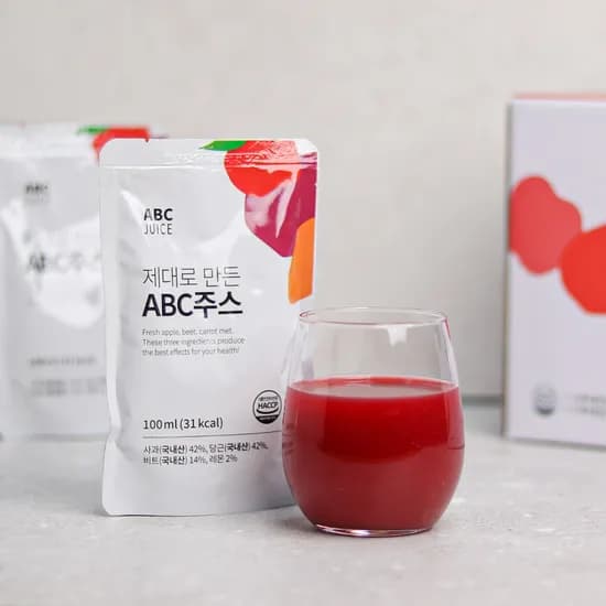 김재식헬스푸드 저온착즙 100% 제대로 만든 ABC주스100ml 30팩 1박스