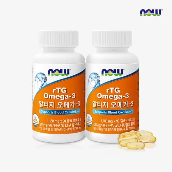 나우푸드 알티지 오메가3 EPA DHA 90캡슐, 2개