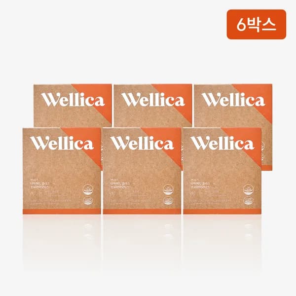 웰리카 다이어트 체지방 감소 유산균 장 50억 프로바이오틱스 30포 6개