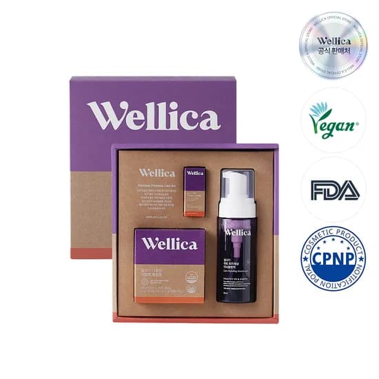 웰리카 Y존케어 3종 선물세트 여성청결제 150ml 이너퍼퓸 5ml 질유산균 30캡슐