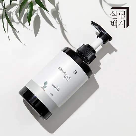1+1 살림백서 오푼티아 바디워시 500ml 약산성 천연지수81% 향기좋은 베이비파우더 퍼퓸 바디샤워 대용량 남자 여자 남성